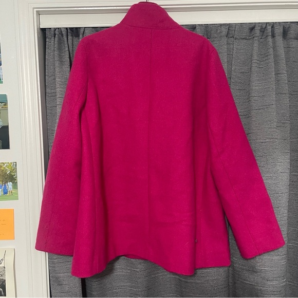 J. Crew Factory Wool Village Coat Barbie Pink Zip Up Jacket Plus Size 20 - Picture 4 of 10